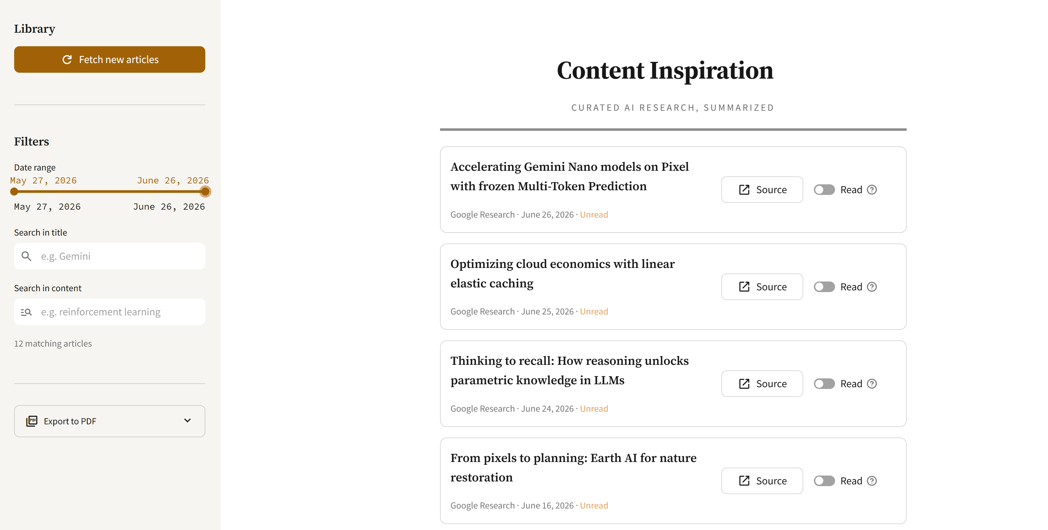 Content Inspiration screenshot 1